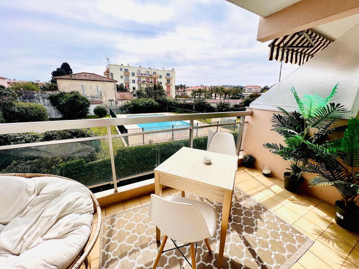 Les Palmiers - Appartement Avec Piscine Proche Plages - Wifi Et Clim Antibes Exterior photo