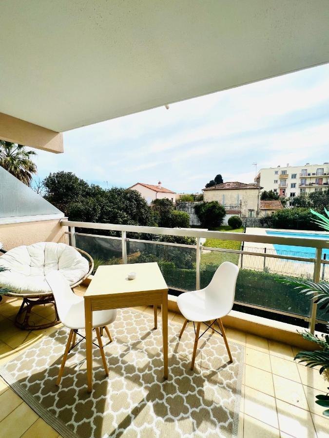 Les Palmiers - Appartement Avec Piscine Proche Plages - Wifi Et Clim Antibes Exterior photo