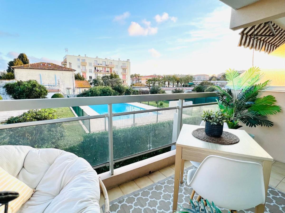 Les Palmiers - Appartement Avec Piscine Proche Plages - Wifi Et Clim Antibes Exterior photo